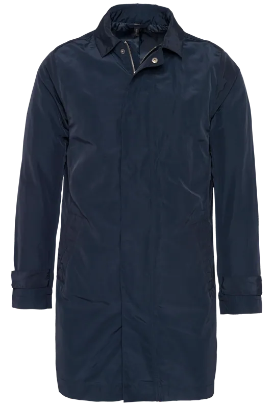 Lichte trenchcoat heren in Navy