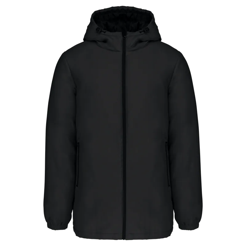 Unisex gerecyclede parka met capuchon in Black