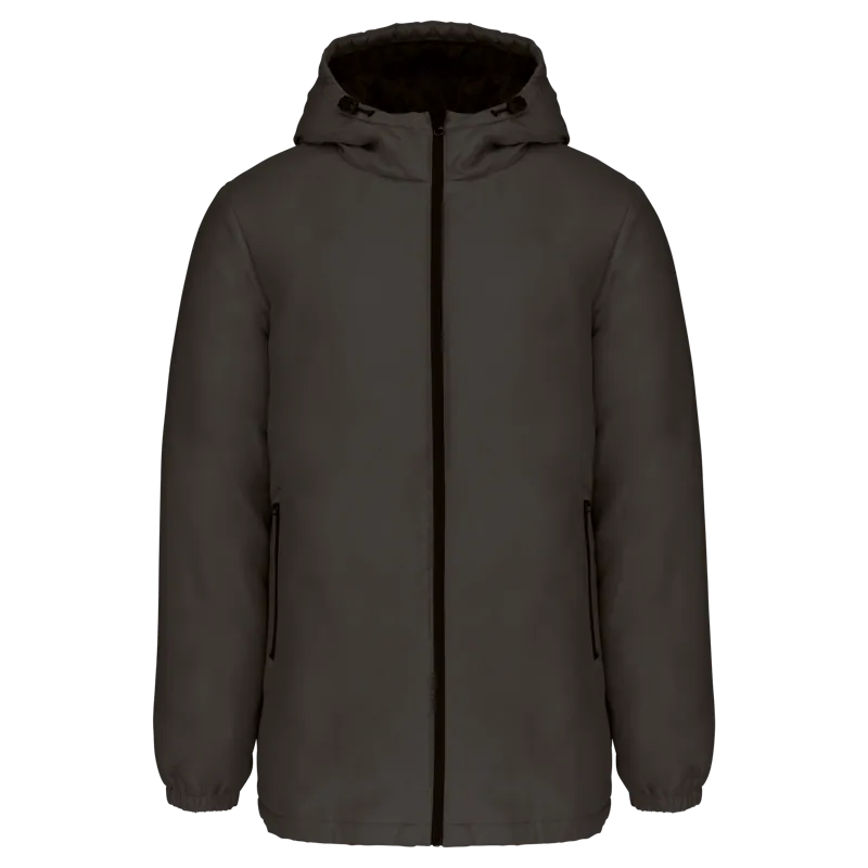 Unisex gerecyclede parka met capuchon in Dark Grey