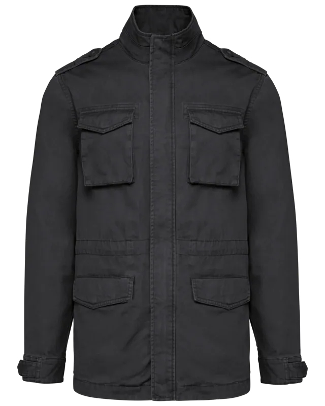 Heren Safarijasje in Washed black