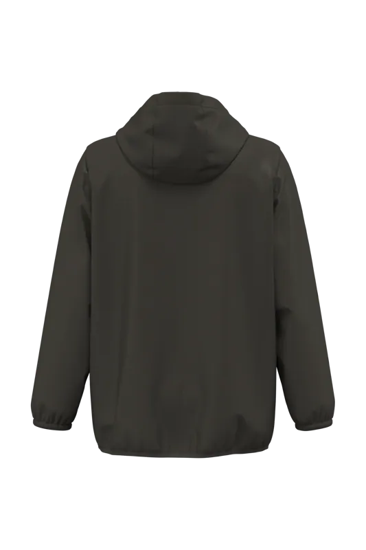 Uniseks jasje met sherpavoering in Dark Khaki, achterkant