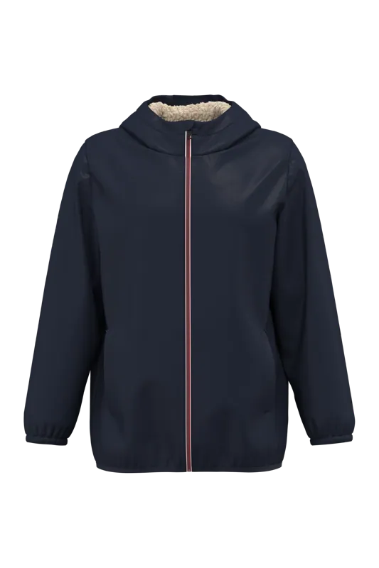 Uniseks jasje met sherpavoering in Navy