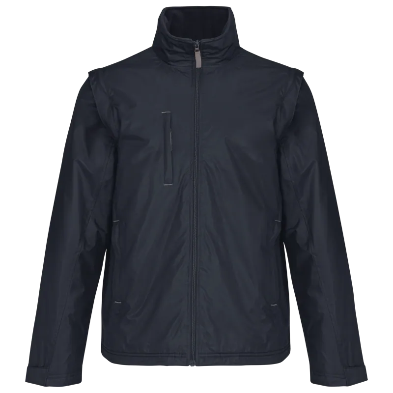Herenjack met afneembare mouwen in Navy / Grey