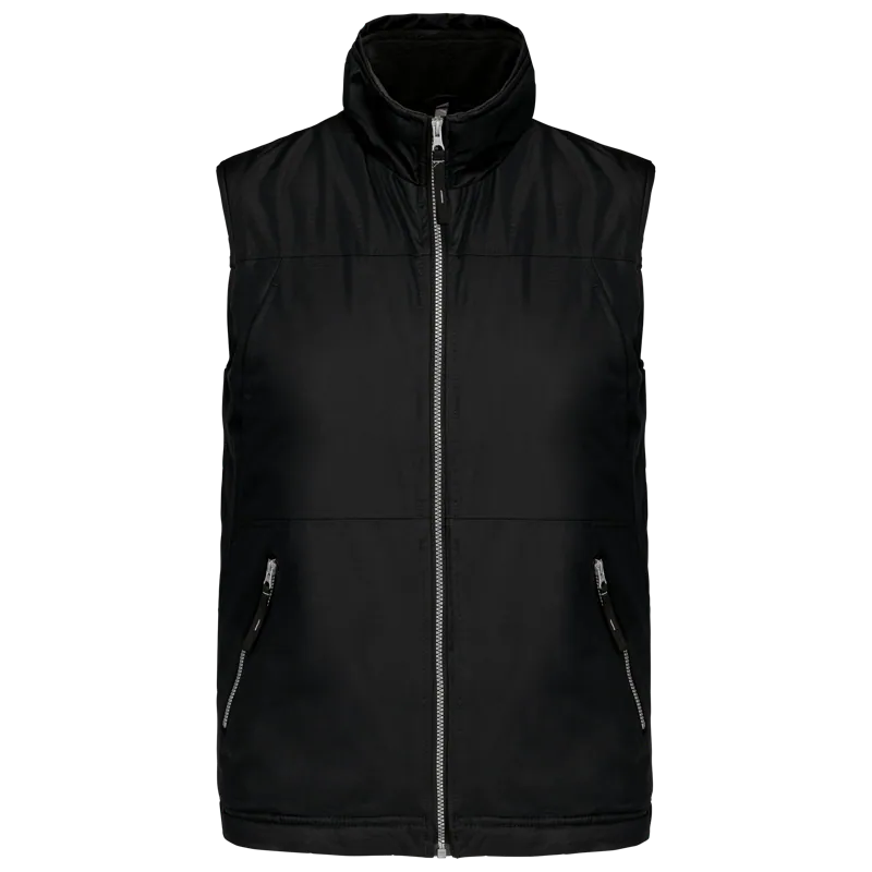 Met fleece gevoerde bodywarmer heren in Black