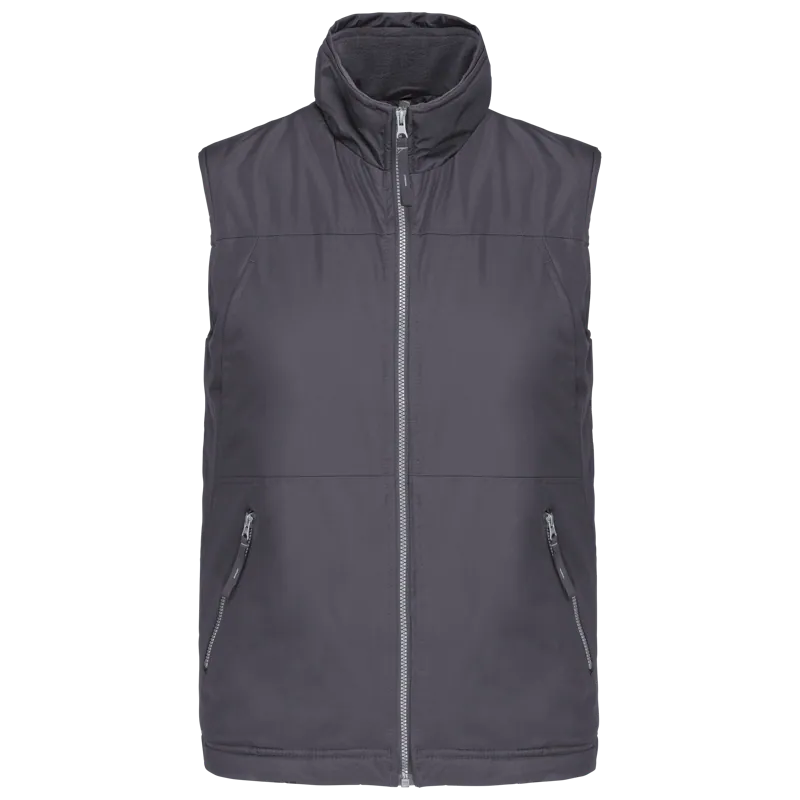 Met fleece gevoerde bodywarmer heren in Convoy Grey