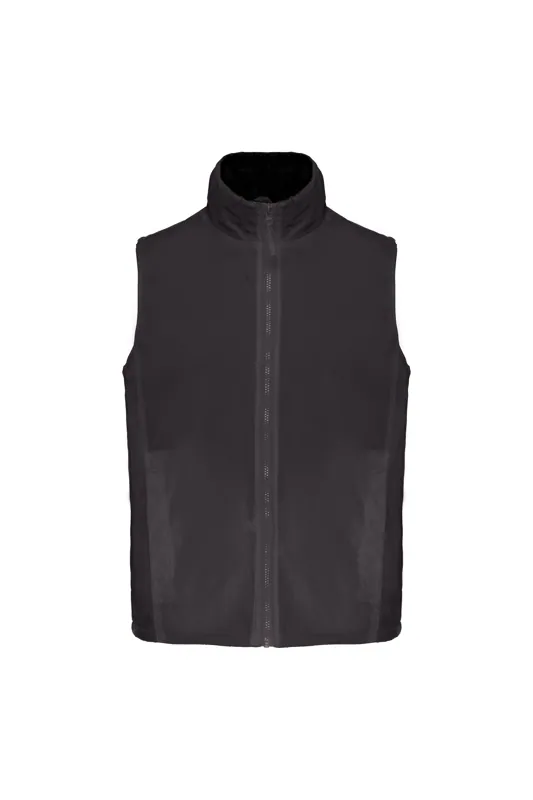 Met fleece gevoerde bodywarmer unisex in Dark Grey / Black