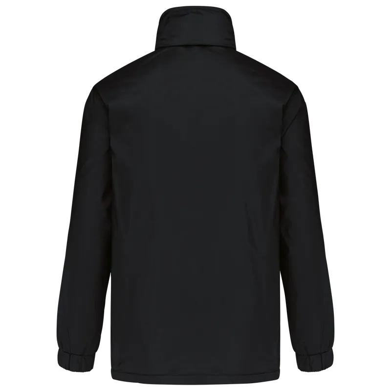 Gevoerd windjack heren in Black, achterkant