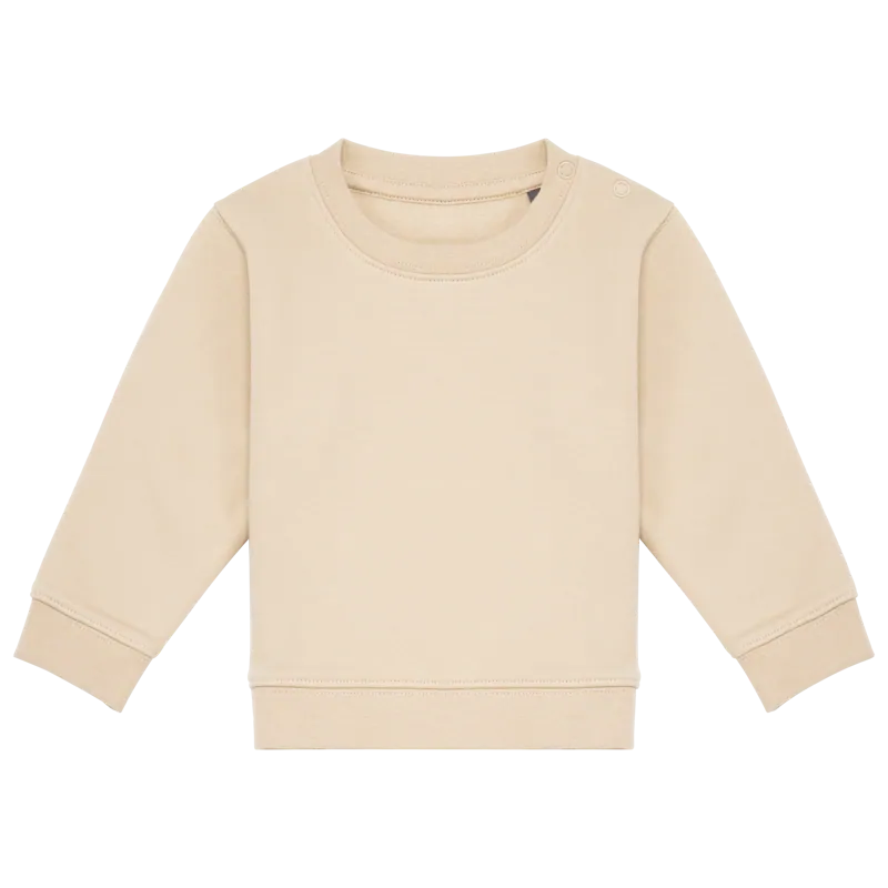Ecologische baby sweater in Light Sand