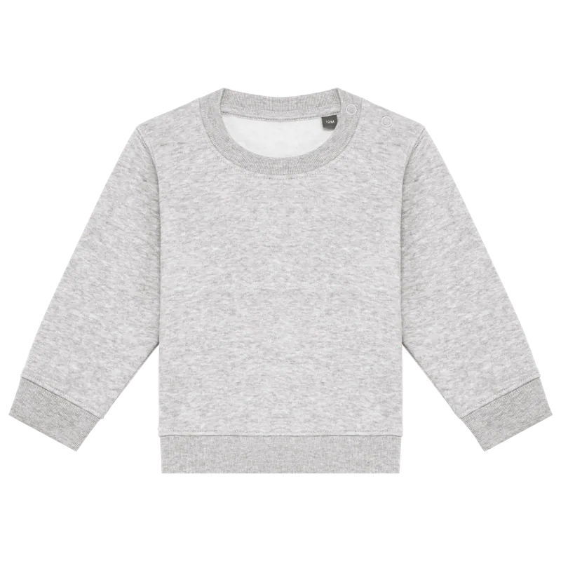 Ecologische baby sweater in Oxford Grey