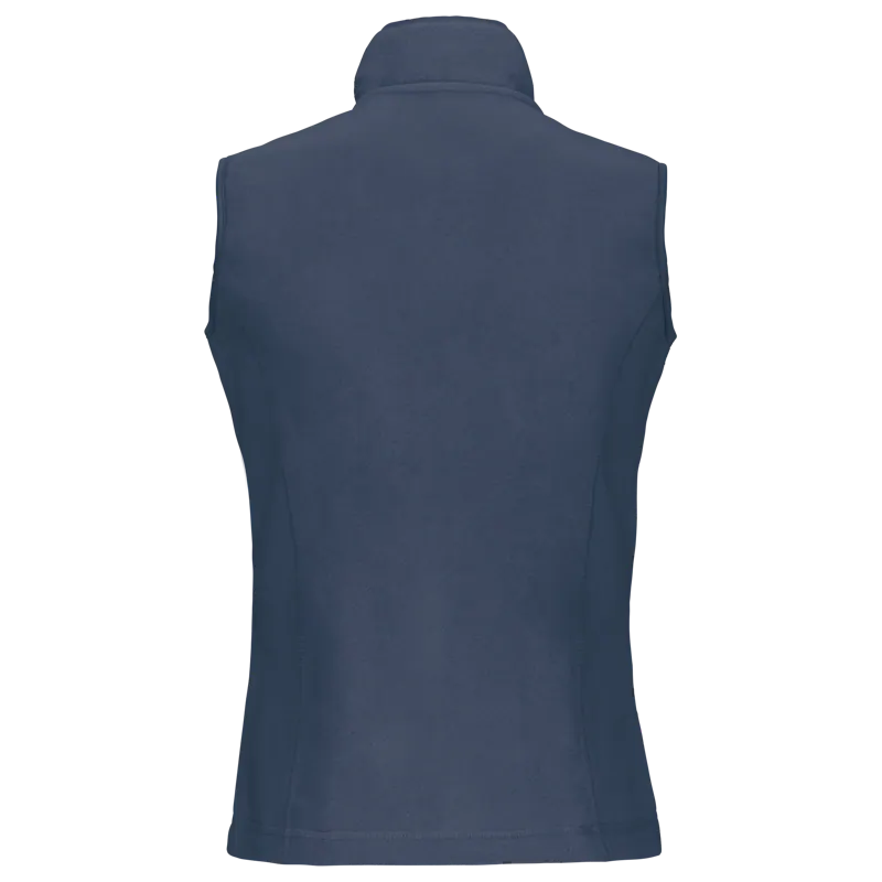Bodywarmer van microfleece dames in Deep Blue, achterkant