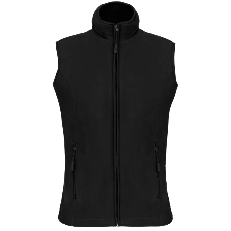 Bodywarmer van microfleece dames in Black