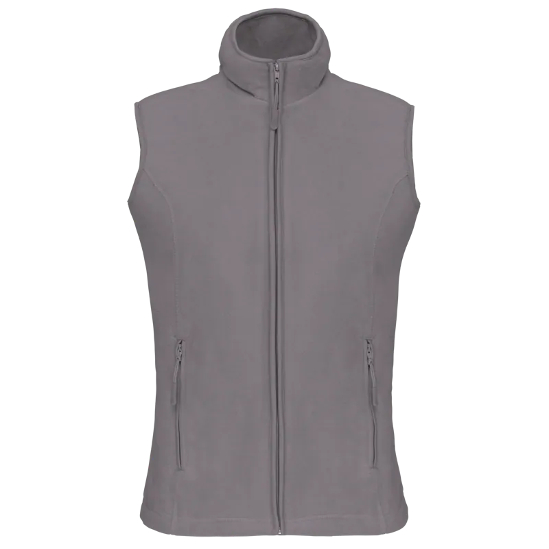 Bodywarmer van microfleece dames in Convoy Grey