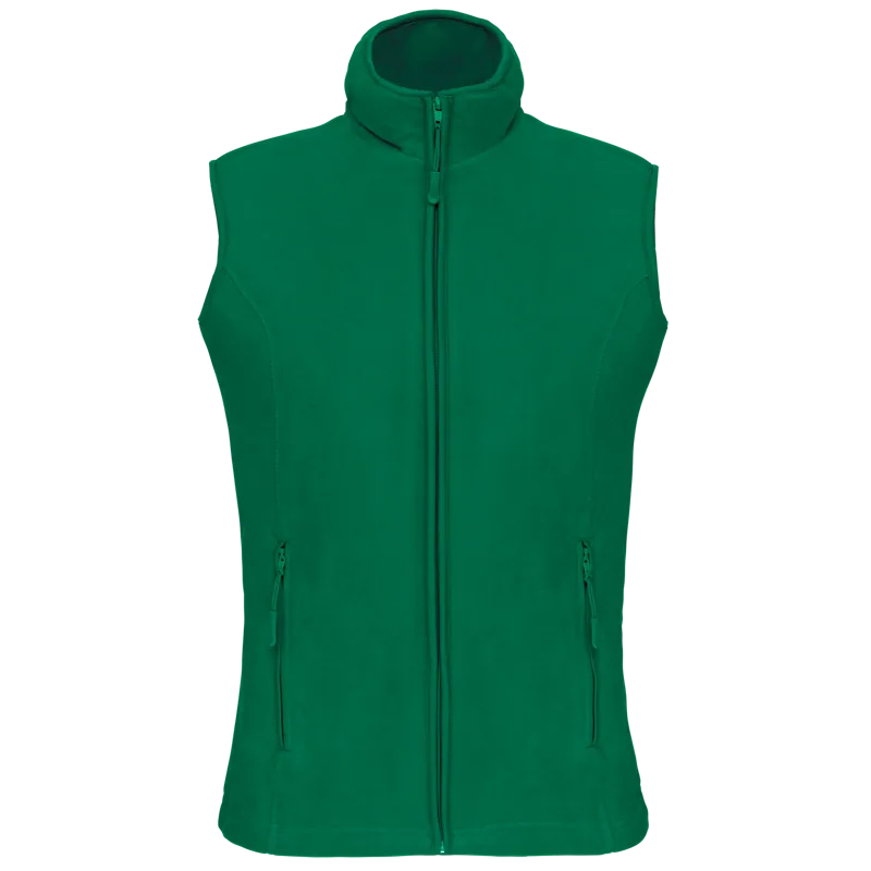 Bodywarmer van microfleece dames in Kelly Green