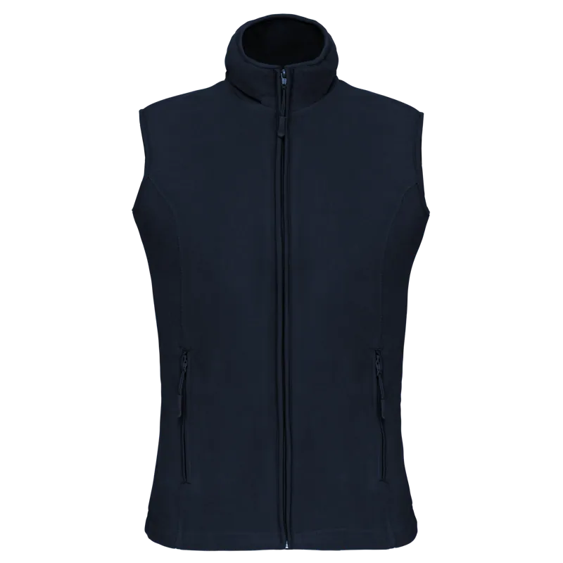 Bodywarmer van microfleece dames in Navy