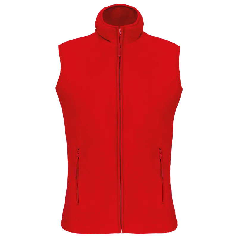 Bodywarmer van microfleece dames in Red