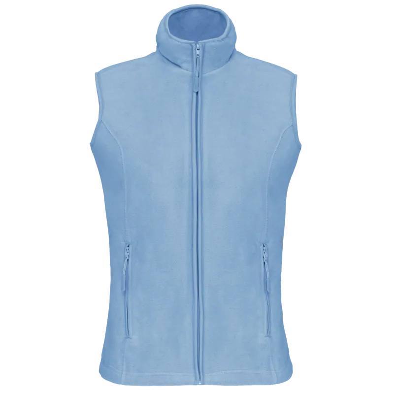 Bodywarmer van microfleece dames in Sky Blue