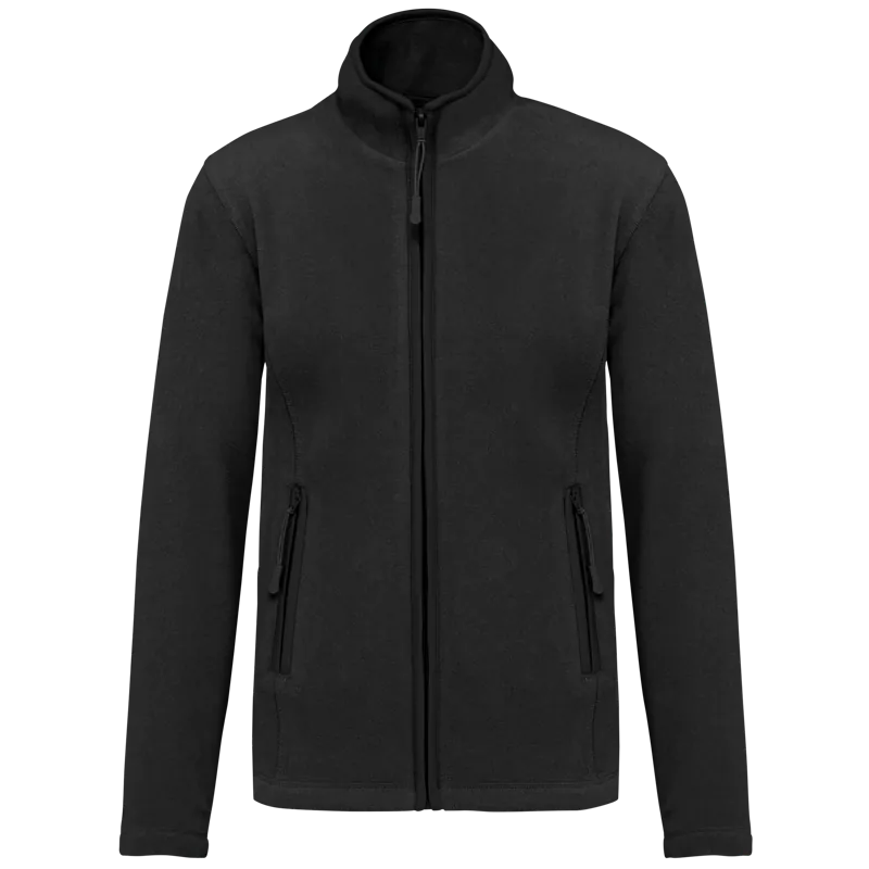 Microfleece met rits dames in Black