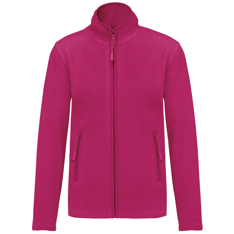 Microfleece met rits dames in Fuchsia