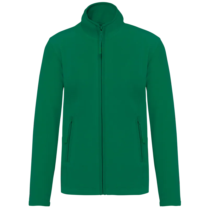 Microfleece met rits dames in Kelly Green