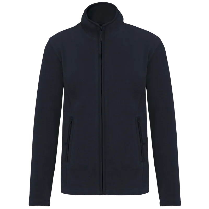 Microfleece met rits dames in Navy