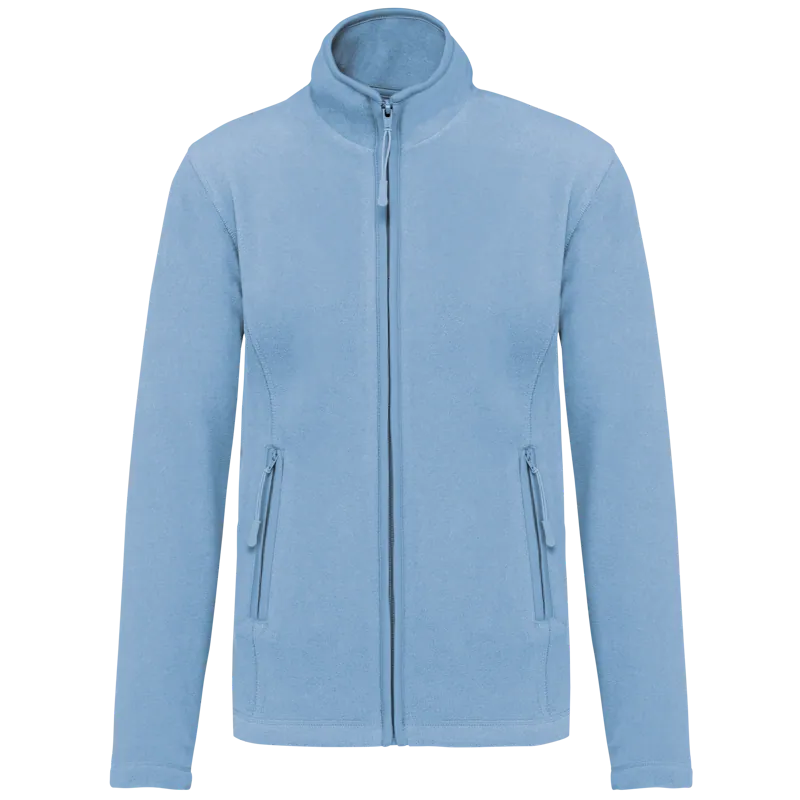 Microfleece met rits dames in Sky Blue