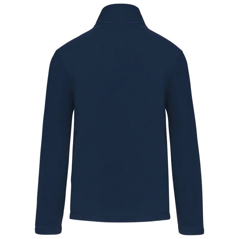 Microfleece met rits in Navy, achterkant