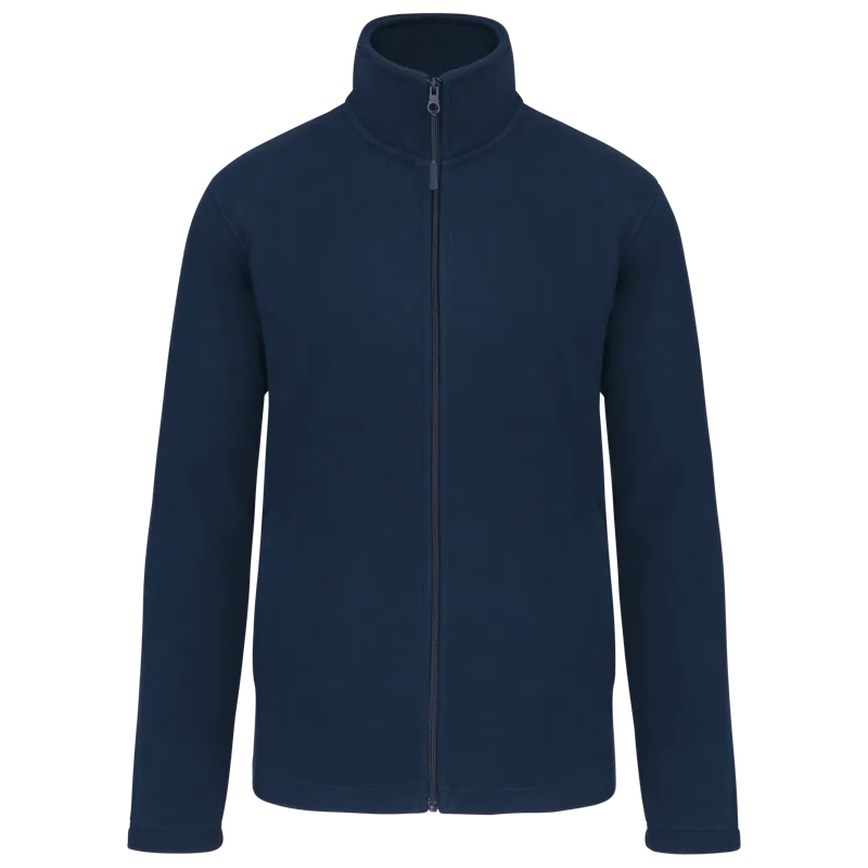 Microfleece met rits in Navy