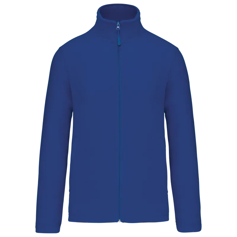 Microfleece met rits in Royal Blue