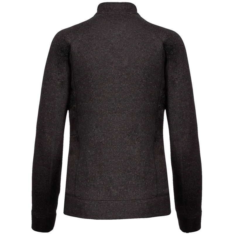 Heather damesvest met rits in Dark Grey Melange, achterkant
