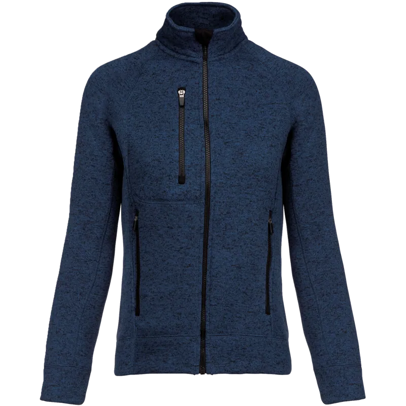 Heather damesvest met rits in Navy Melange
