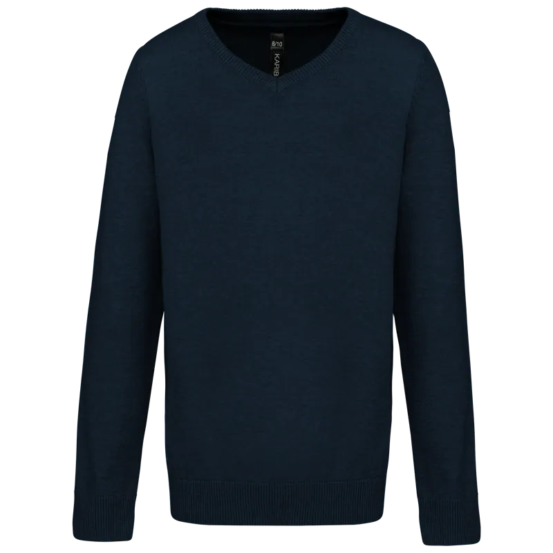 Trui met V-hals kind in Navy