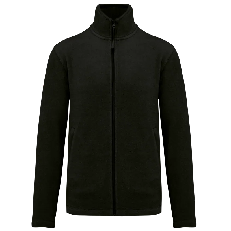 Microfleece met rits heren in Black