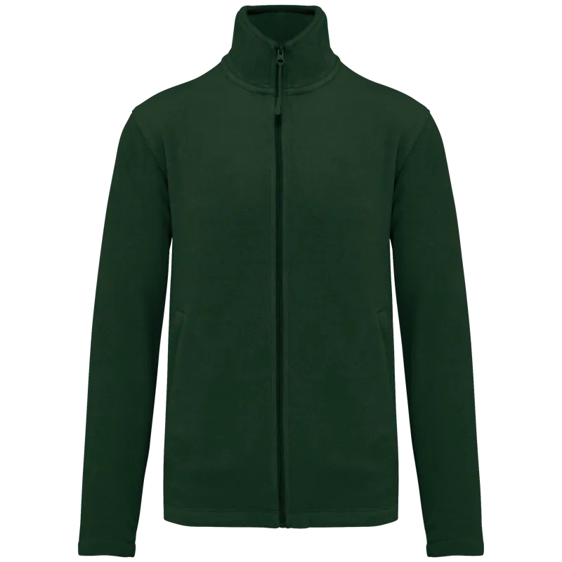 Microfleece met rits heren in Forest Green