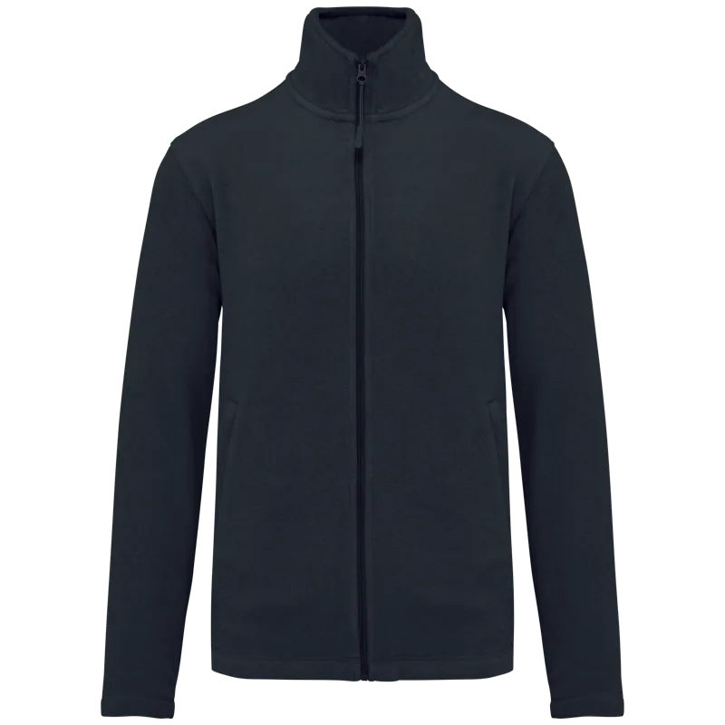 Microfleece met rits heren in Navy