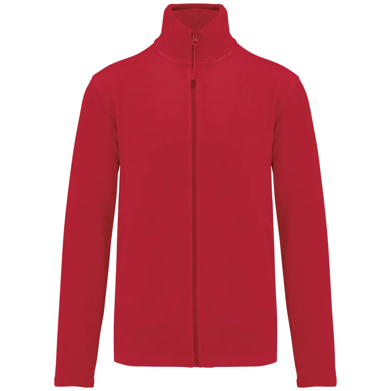 Microfleece met rits heren in Red