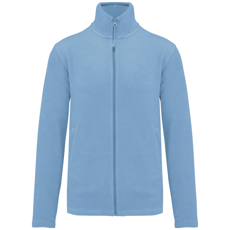 Microfleece met rits heren in Sky Blue