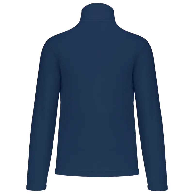 Enzo - Fleece met ritskraag in True Indigo, achterkant
