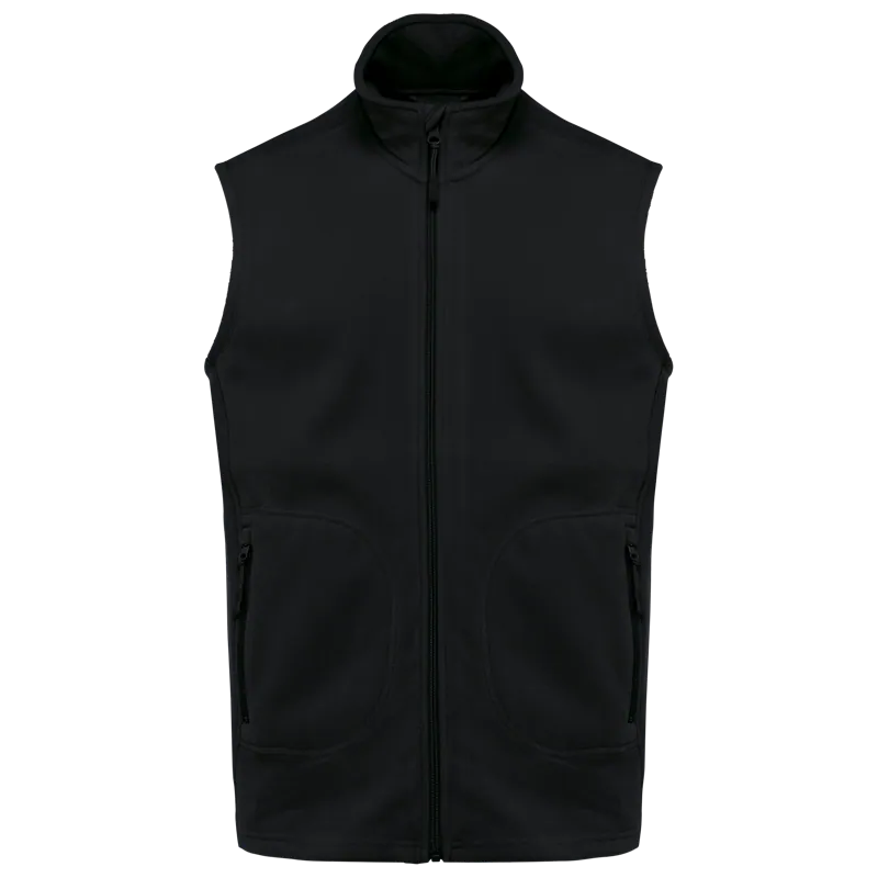 Ecologische uniseks bodywarmer van microfleece in Black