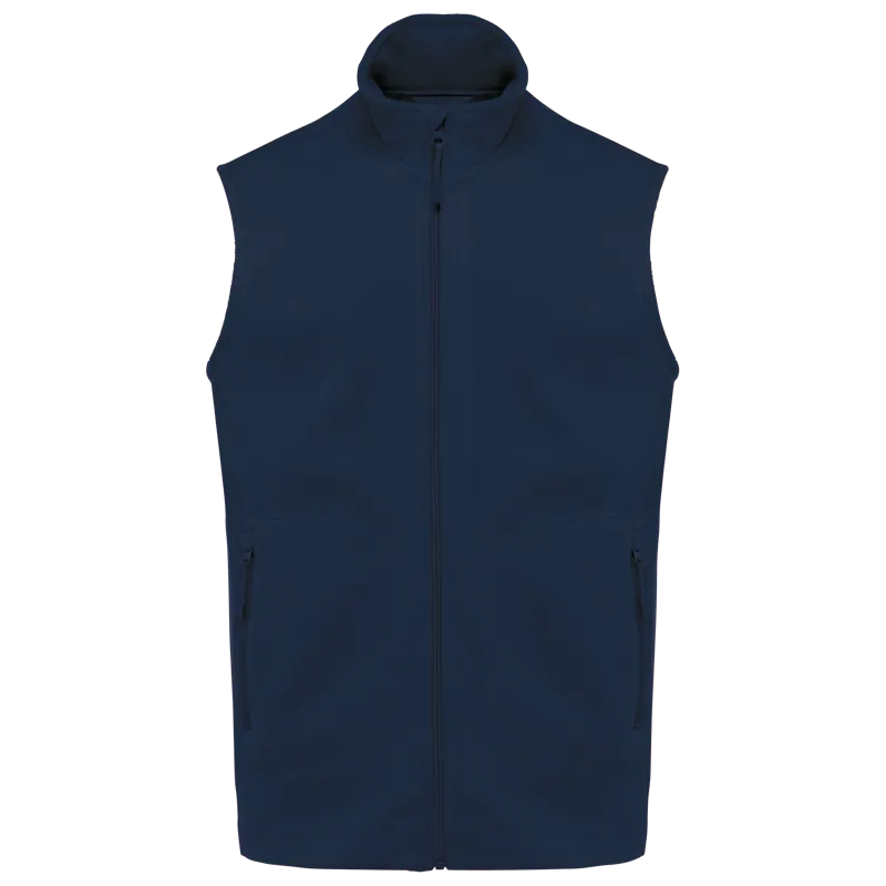Ecologische uniseks bodywarmer van microfleece in Navy