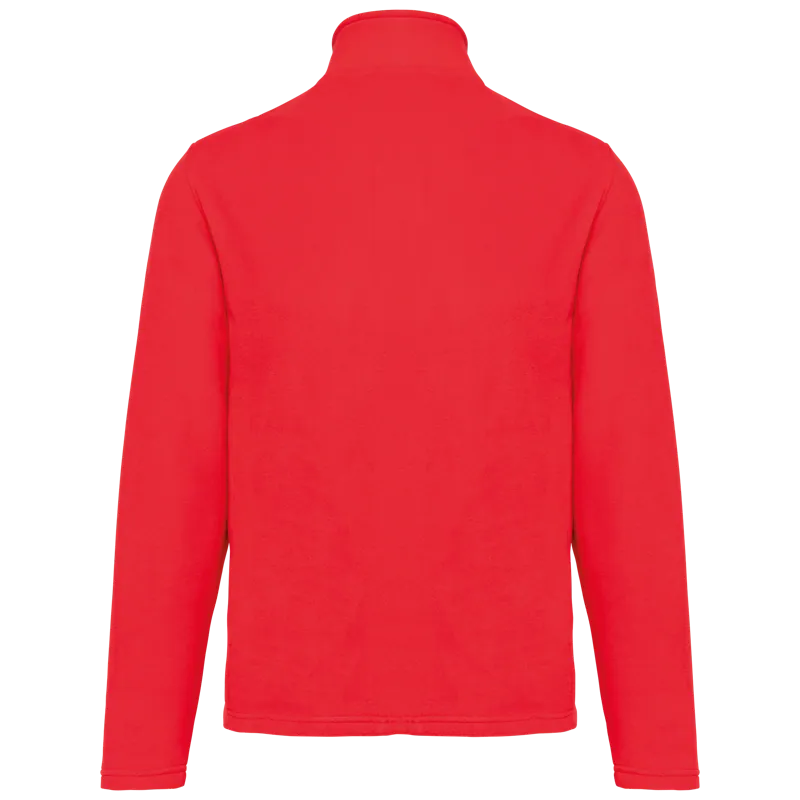 Ecologisch uniseks fleecevest in Red, achterkant