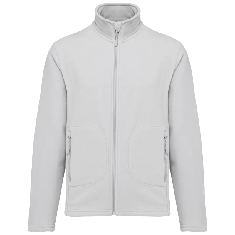 Ecologisch uniseks fleecevest in Snow Grey