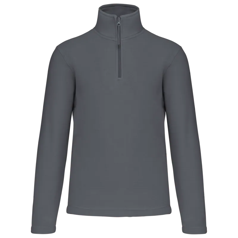 Enzo - Fleece met ritskraag in Convoy Grey