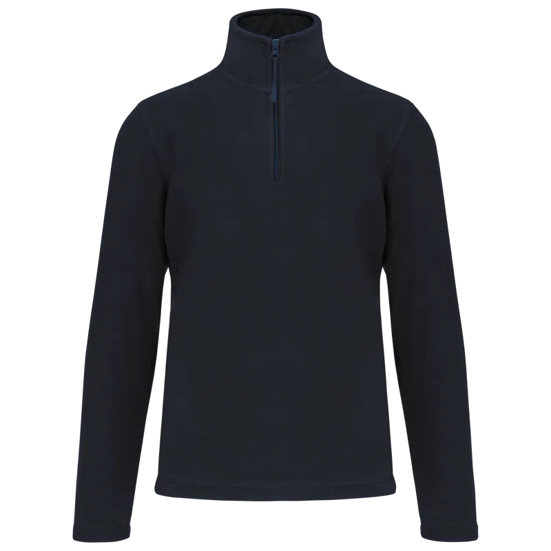 Enzo - Fleece met ritskraag in Navy