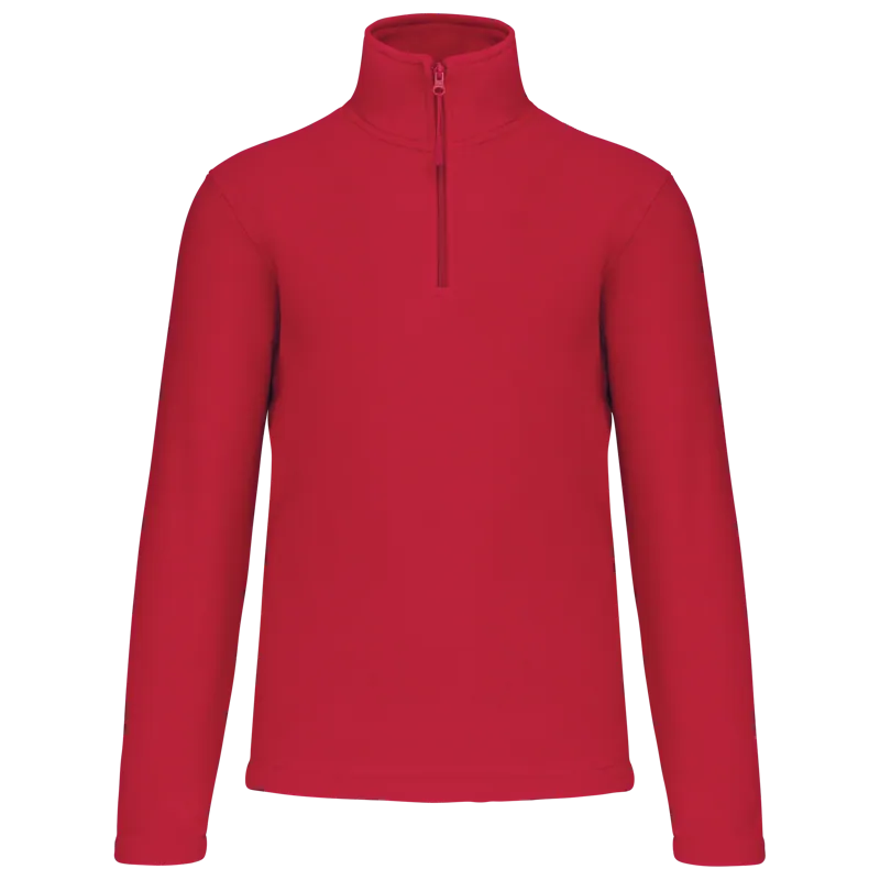 Enzo - Fleece met ritskraag in Red