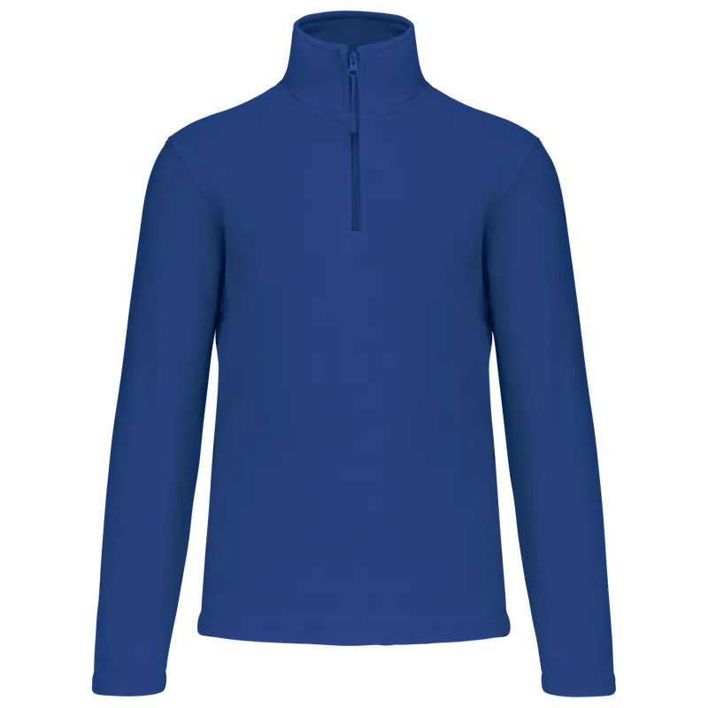 Enzo - Fleece met ritskraag in Royal Blue