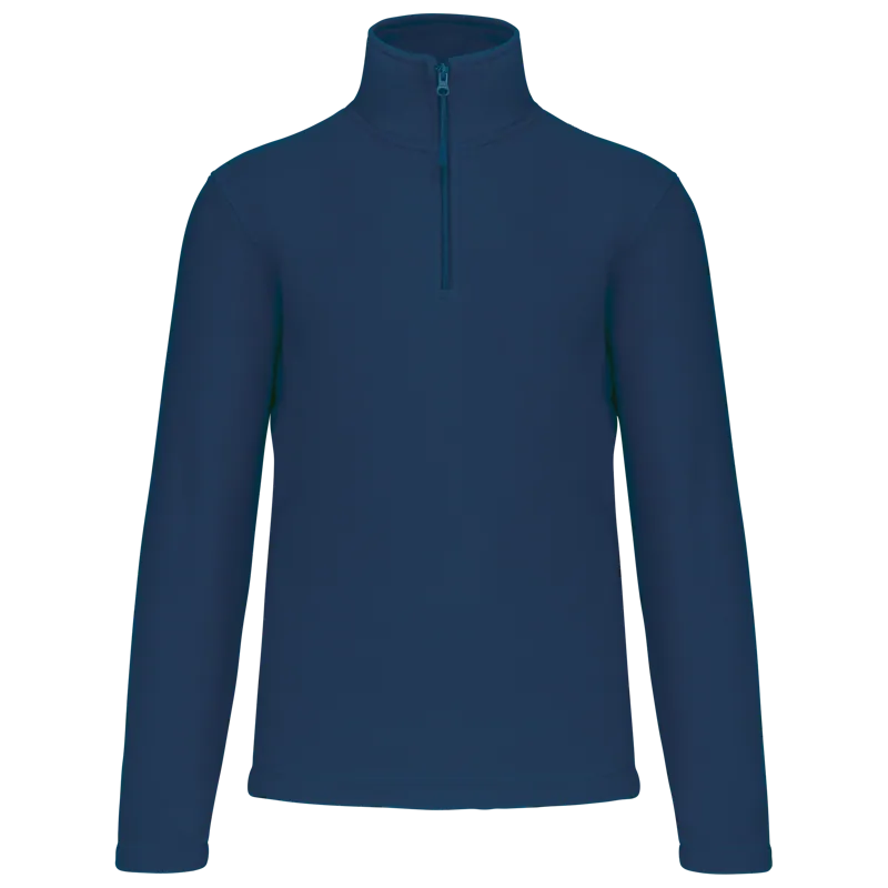 Enzo - Fleece met ritskraag in True Indigo