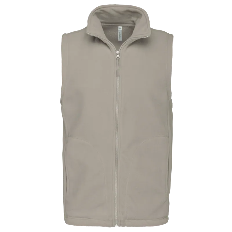 Bodywarmer van microfleece heren in Beige