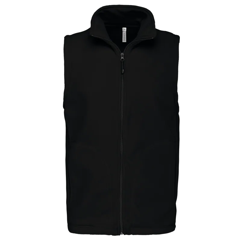 Bodywarmer van microfleece heren in Black