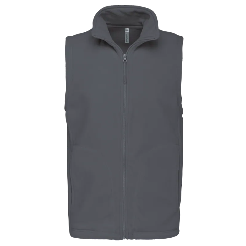 Bodywarmer van microfleece heren in Convoy Grey