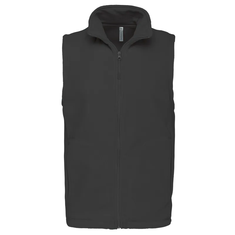 Bodywarmer van microfleece heren in Dark Grey